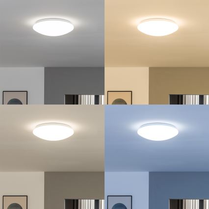 Eglo 33219 - Dimeriuojamas LED RGBW lubinis šviestuvas GIRON-C LED/17W/230V, skersmuo 30 cm, baltas