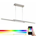 Eglo 33232 - LED RGBW Dimeriuojamas pakabinamas šviestuvas ant laido FRAIOLI-C LED/34W/230V matinis chromas