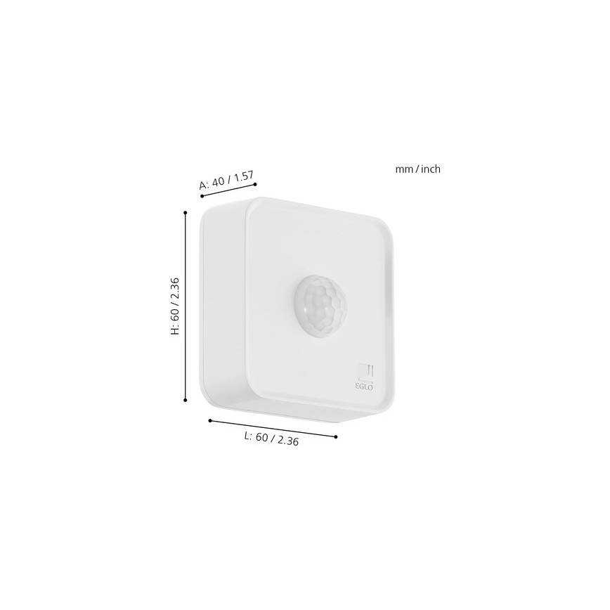 Eglo 33236 - Lauko judesio jutiklis CONNECT SENSOR 3xAA 12 m balta IP44