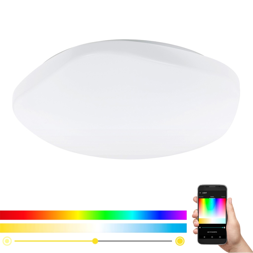 Eglo 33272 - LED RGBW Reguliuojamas lubinis šviestuvas TOTARI-C LED/34W/230V 2700-6500K balta + nuotolinio valdymo pultas