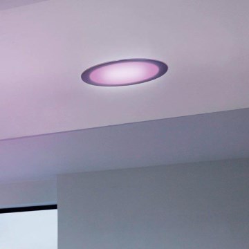 Eglo 33317 - LED RGBW dimeriuojamas įleidžiamas šviestuvas FUEVA-C LED/15,6W/230V 2700-6500K skersmuo 22,5 cm