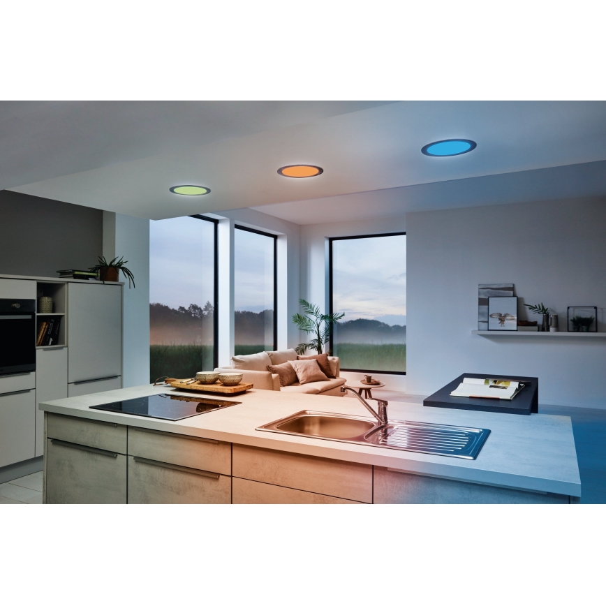 Eglo 33317 - LED RGBW dimeriuojamas įleidžiamas šviestuvas FUEVA-C LED/15,6W/230V 2700-6500K skersmuo 22,5 cm