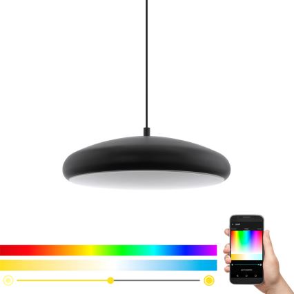 Eglo 33328 - LED RGBW Reguliuojamas pakabinamas sietynas RIODEVA-C LED/27W/230V 2700-6500K juoda