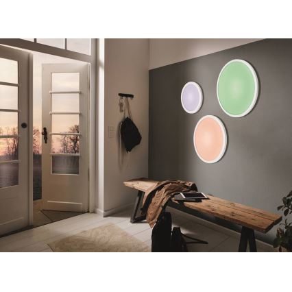 Eglo 33341 - LED RGBW dimeriuojamas lubų šviestuvas SARSINA-C LED/16W/230V 2700-6500K skersmuo 30 cm + nuotolinis valdymas