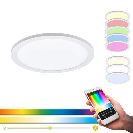 Eglo 33341 - LED RGBW dimeriuojamas lubų šviestuvas SARSINA-C LED/16W/230V 2700-6500K skersmuo 30 cm + nuotolinis valdymas