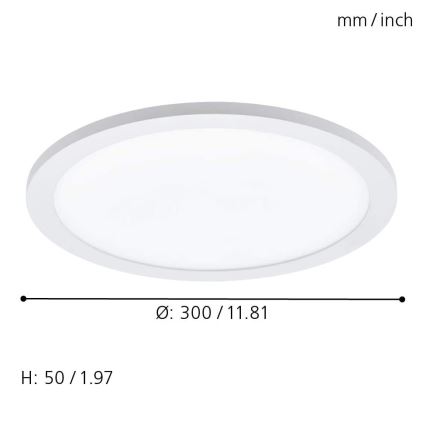 Eglo 33341 - LED RGBW dimeriuojamas lubų šviestuvas SARSINA-C LED/16W/230V 2700-6500K skersmuo 30 cm + nuotolinis valdymas