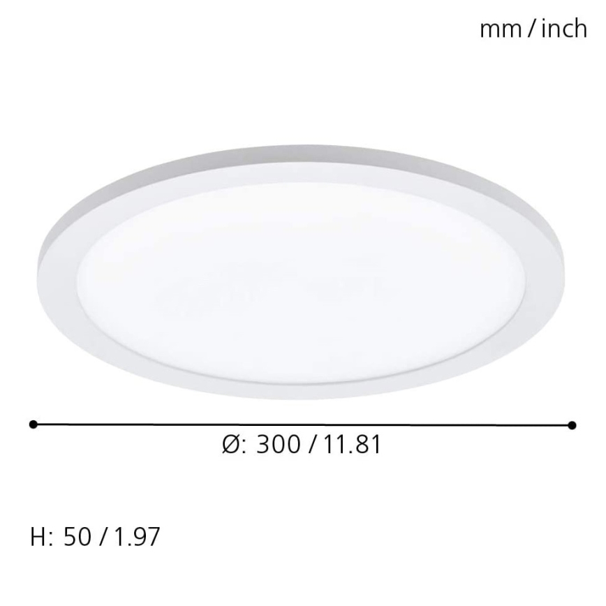 Eglo 33341 - LED RGBW dimeriuojamas lubų šviestuvas SARSINA-C LED/16W/230V 2700-6500K skersmuo 30 cm + nuotolinis valdymas