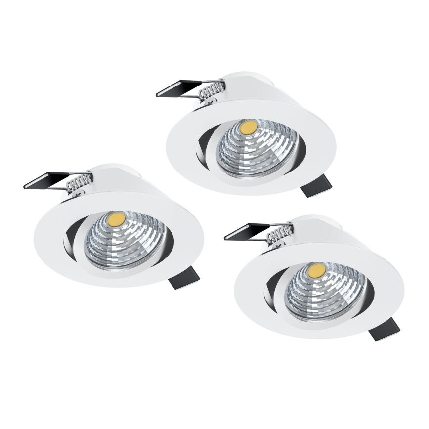 Eglo - KOMPLEKTAS 3xLED Pritemdomas šviestuvas 3xLED/6W/230V balta