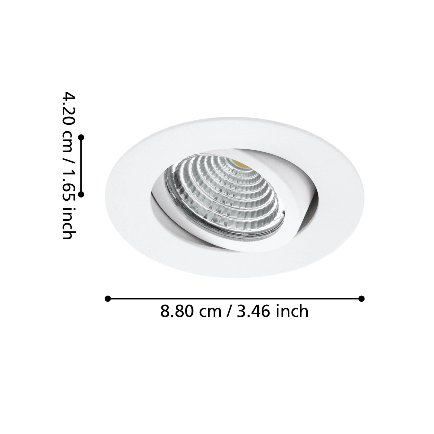 Eglo - KOMPLEKTAS 3xLED Pritemdomas šviestuvas 3xLED/6W/230V balta