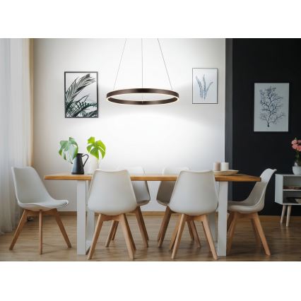 Eglo 33483 - LED liustra ant laido ALCAZABA 2xLED/18W/230V 3000K Ø 55 cm bronzinė