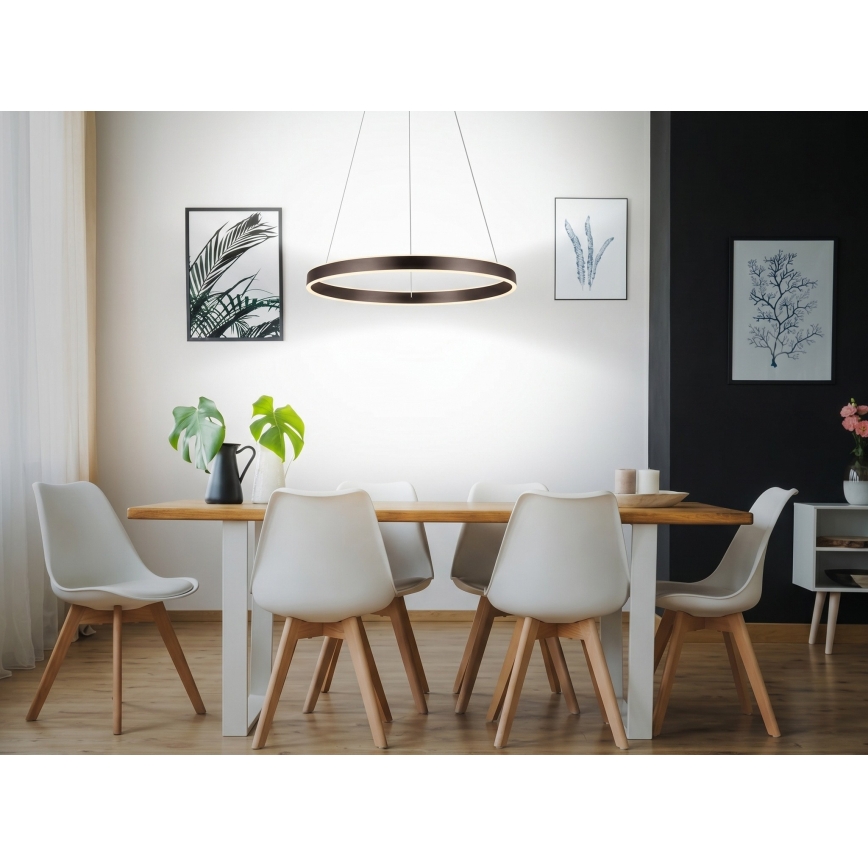 Eglo 33483 - LED liustra ant laido ALCAZABA 2xLED/18W/230V 3000K Ø 55 cm bronzinė