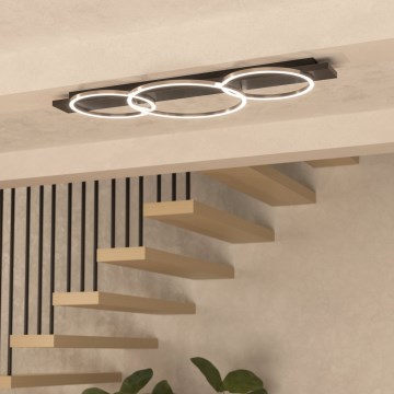 Eglo 33488 - LED lubinis šviestuvas BOYAL 2xLED/12W/230V + LED/12W juodas