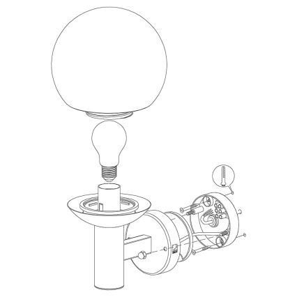 Eglo 33564 - LED lauko sieninis šviestuvas NISIA-C LED/9W/230V IP44