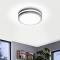 Eglo 33572 - Dimeriu reguliuojamas vonios lubinis LED šviestuvas LOCANA-C LED/14W/230V IP44 sidabrinis