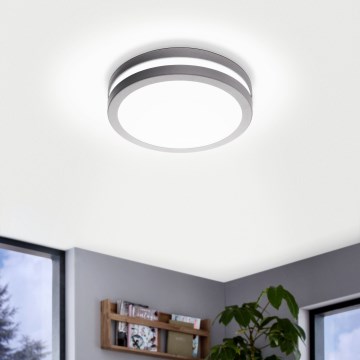 Eglo 33572 - Dimeriu reguliuojamas vonios lubinis LED šviestuvas LOCANA-C LED/14W/230V IP44 sidabrinis