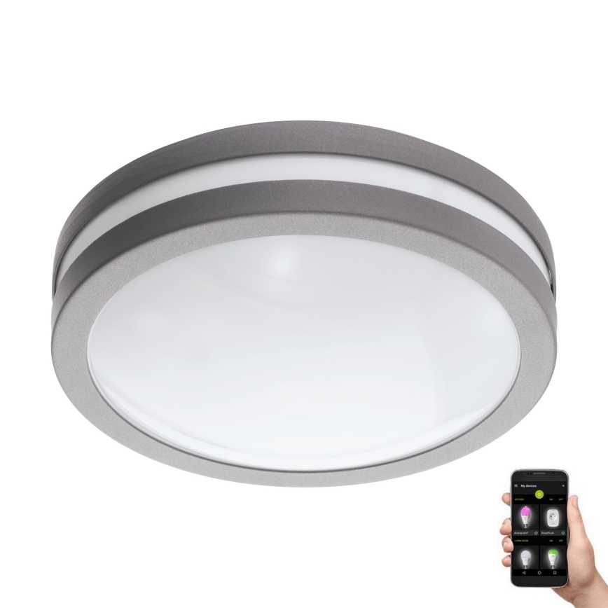 Eglo 33572 - Dimeriu reguliuojamas vonios lubinis LED šviestuvas LOCANA-C LED/14W/230V IP44 sidabrinis