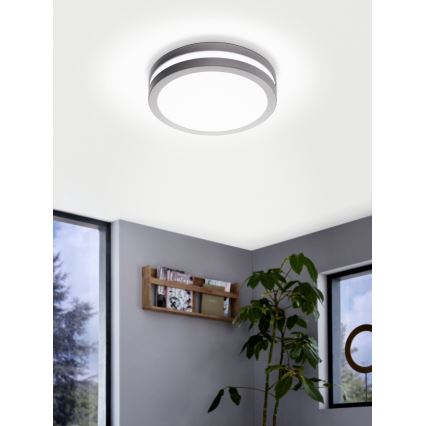Eglo 33572 - Dimeriu reguliuojamas vonios lubinis LED šviestuvas LOCANA-C LED/14W/230V IP44 sidabrinis