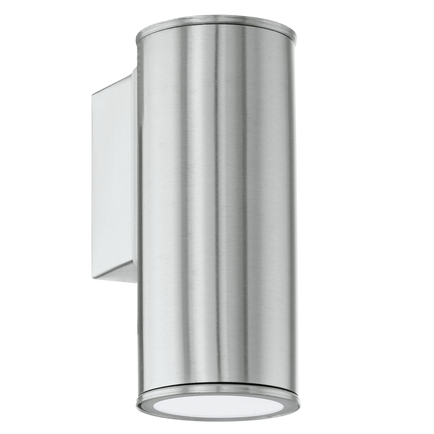 Eglo 33581 - LED RGBW dimeriuojamas lauko sieninis šviestuvas RIGA 1xGU10/5W/230V 2700-6500K IP44 matinis chromas