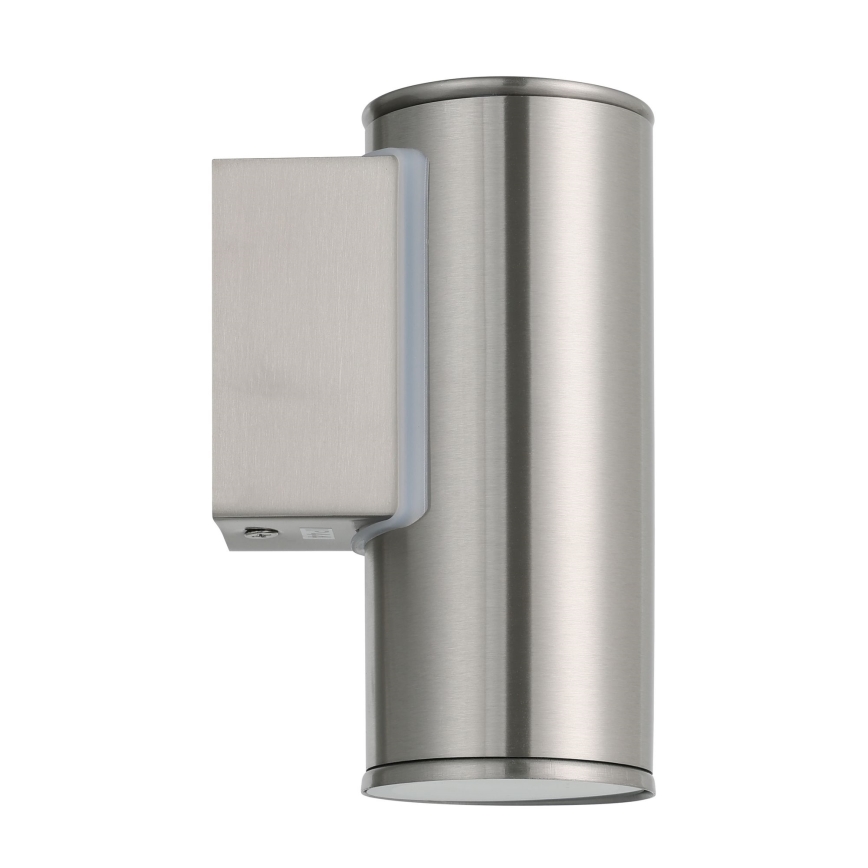 Eglo 33581 - LED RGBW dimeriuojamas lauko sieninis šviestuvas RIGA 1xGU10/5W/230V 2700-6500K IP44 matinis chromas