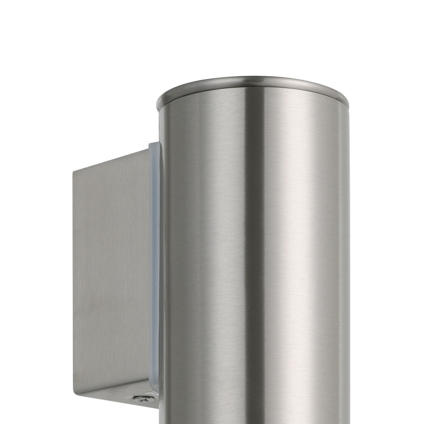 Eglo 33581 - LED RGBW dimeriuojamas lauko sieninis šviestuvas RIGA 1xGU10/5W/230V 2700-6500K IP44 matinis chromas