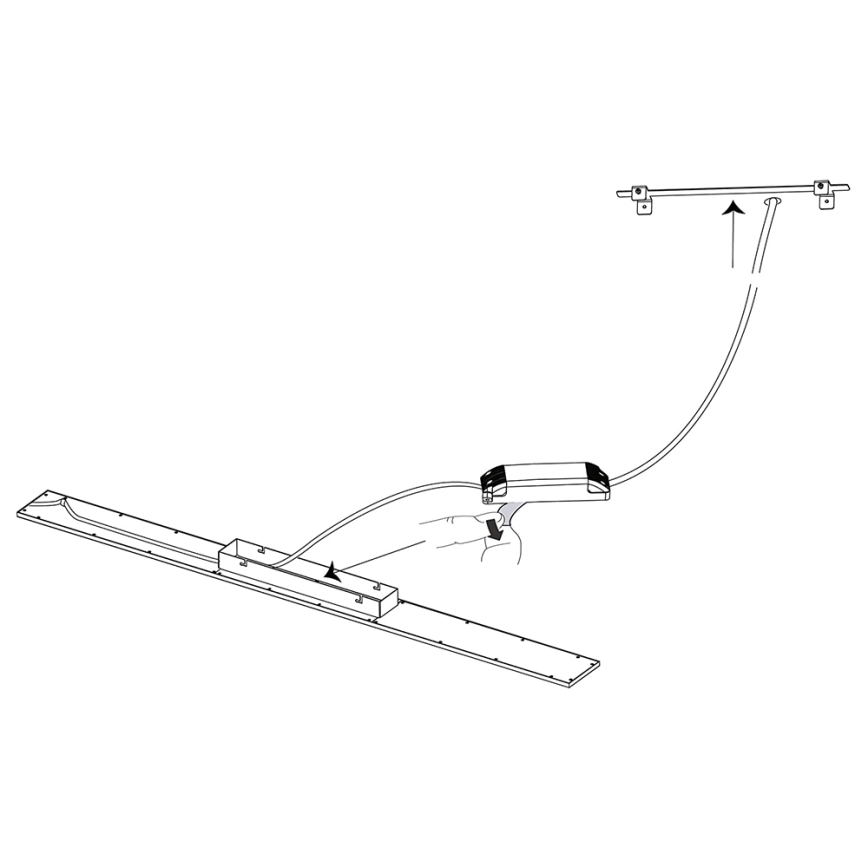Eglo 33589 - LED RGBW Pritemdymo panelė SALOBRENA-C LED/34W/230V + nuotolinio valdymo pultas