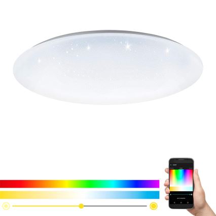 Eglo 33669 - LED RGBW Reguliuojamas lubinis šviestuvas TOTARI-C LED/43W/230V 2700-6500K balta + nuotolinio valdymo pultas
