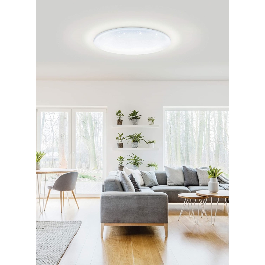 Eglo 33669 - LED RGBW Reguliuojamas lubinis šviestuvas TOTARI-C LED/43W/230V 2700-6500K balta + nuotolinio valdymo pultas