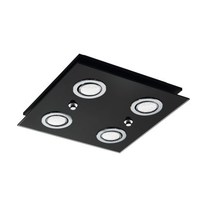 Eglo - LED lubinis šviestuvas 4xGU10/2,8W/230V 3000K juoda