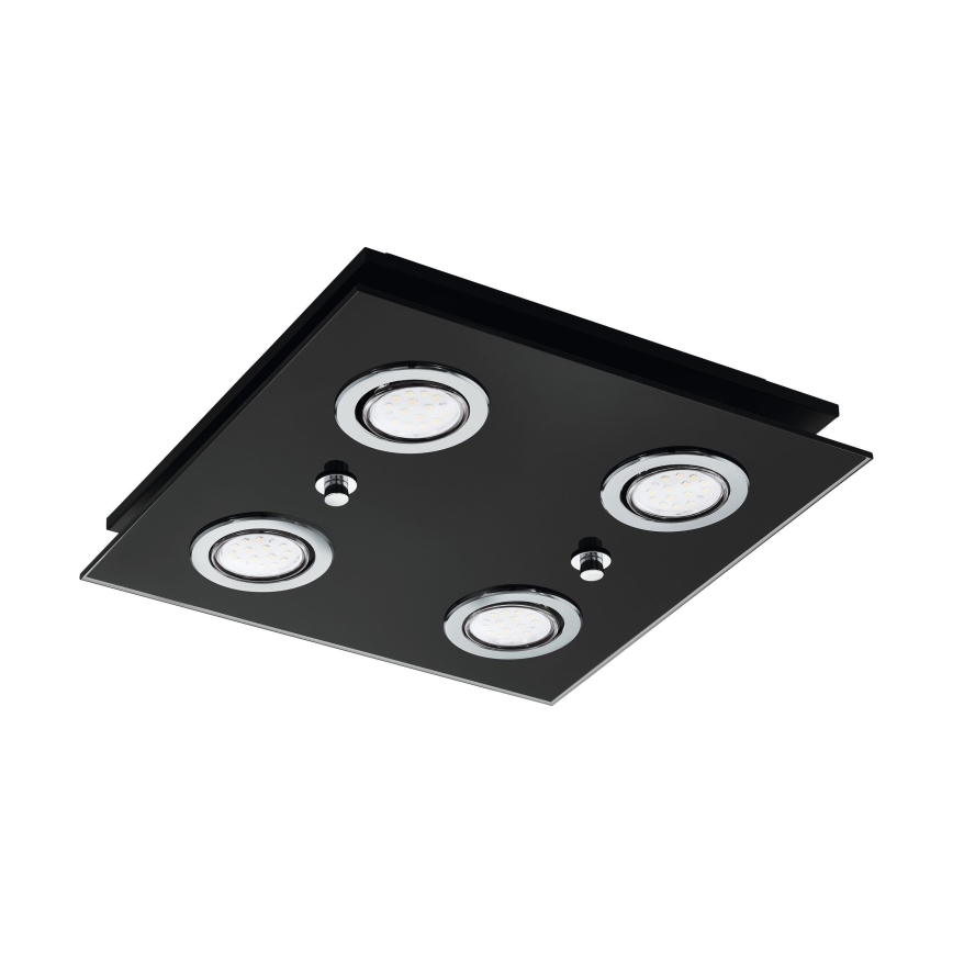 Eglo - LED lubinis šviestuvas 4xGU10/2,8W/230V 3000K juoda