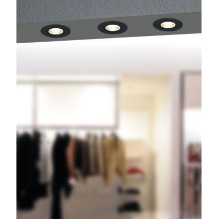 Eglo - LED Reguliuojamas įmontuojamas šviestuvas/6W/230V juoda