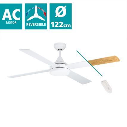 Eglo - LED lubinis ventiliatorius LED/20W/230V 3000/4000/5000K su nuotoliniu valdymu, baltas