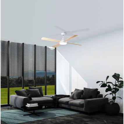 Eglo - LED lubinis ventiliatorius LED/20W/230V 3000/4000/5000K su nuotoliniu valdymu, baltas