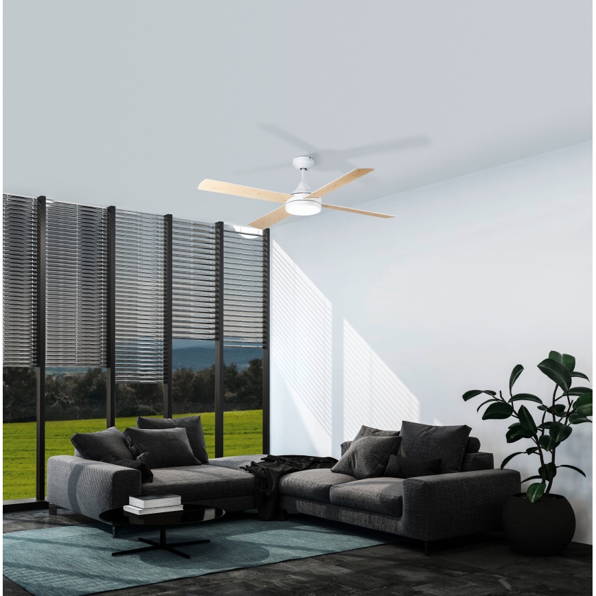 Eglo - LED lubinis ventiliatorius LED/20W/230V 3000/4000/5000K su nuotoliniu valdymu, baltas