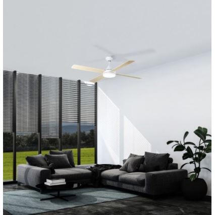 Eglo - LED lubinis ventiliatorius LED/20W/230V 3000/4000/5000K su nuotoliniu valdymu, baltas