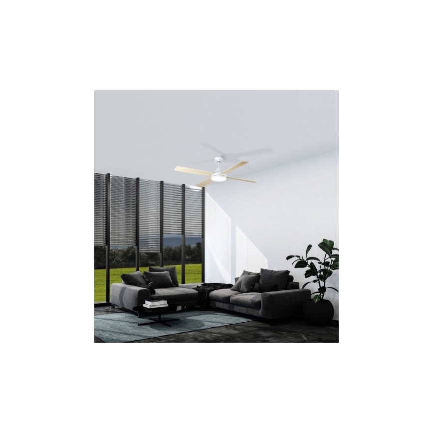 Eglo - LED lubinis ventiliatorius LED/20W/230V 3000/4000/5000K su nuotoliniu valdymu, baltas