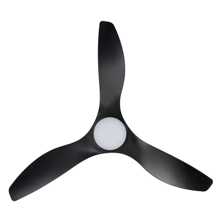Eglo - LED lubinis ventiliatorius LED/19W/230V, skersmuo 132 cm, juodas, su nuotoliniu pulteliu