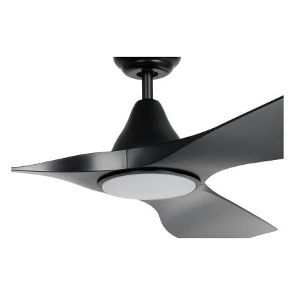 Eglo - LED lubinis ventiliatorius LED/20W/230V 3000/4000/5000K skersm. 132 cm juodas + nuotolinis valdymas