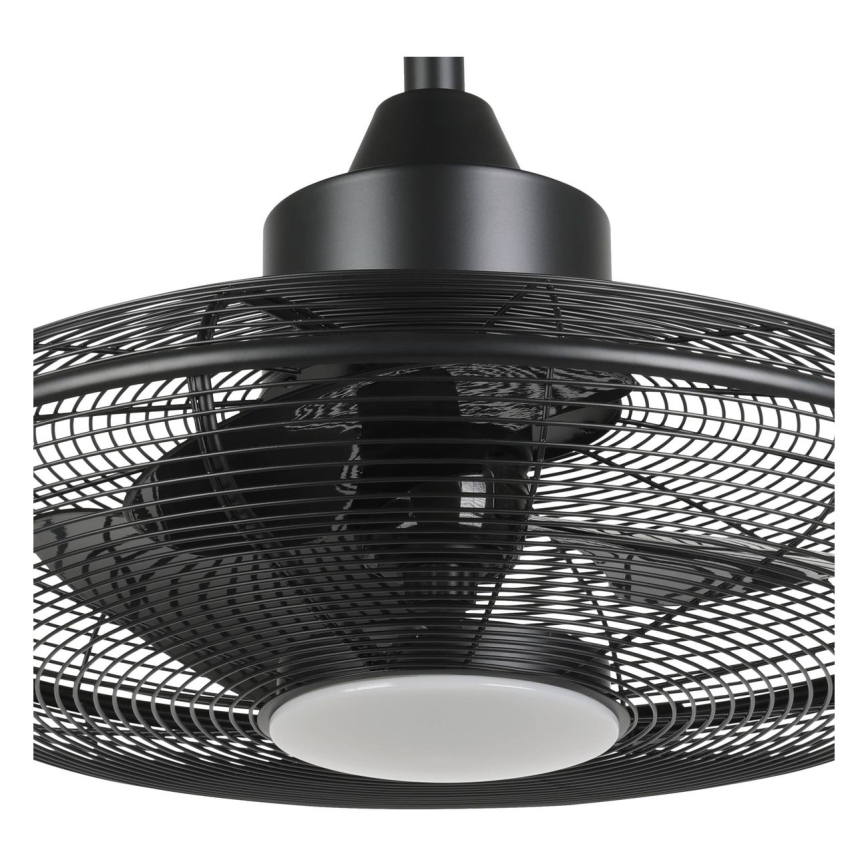 Eglo - LED lubinis ventiliatorius LED/15W/230V 3000/4000/5000K Ø 53 cm juodas + nuotolinis valdymas
