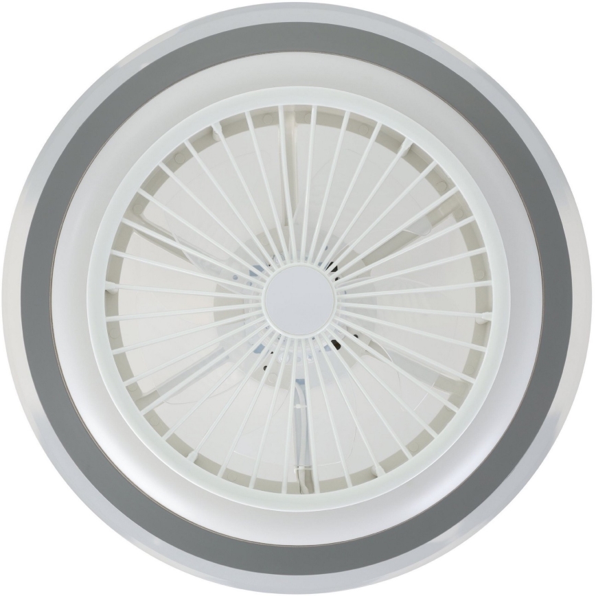 Eglo - LED Reguliuojamas lubinis ventiliatorius LED/25,5W/230V balta/pilka 2700-6500K + nuotolinio valdymo pultas