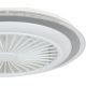 Eglo - LED Reguliuojamas lubinis ventiliatorius LED/25,5W/230V balta/pilka 2700-6500K + nuotolinio valdymo pultas