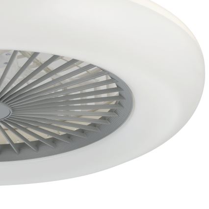 Eglo - lubinis ventiliatorius su dimeriuojamu LED apšvietimu 3xLED/12,6W/230V 2700-6500K Ø55 cm pilkas + nuotolinio valdymo pultas