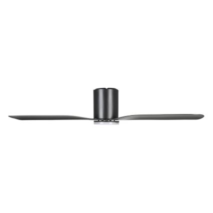 Eglo - lubinis ventiliatorius su reguliuojamu LED apšvietimu LED/17W/230V 3000/4000/5000K skersmuo 132 cm juodas + nuotolinis valdymas