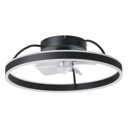 Eglo - reguliuojamas LED RGBW lubinis ventiliatorius LED/36W/230V 3000-6500K juodas + nuotolinis valdymas