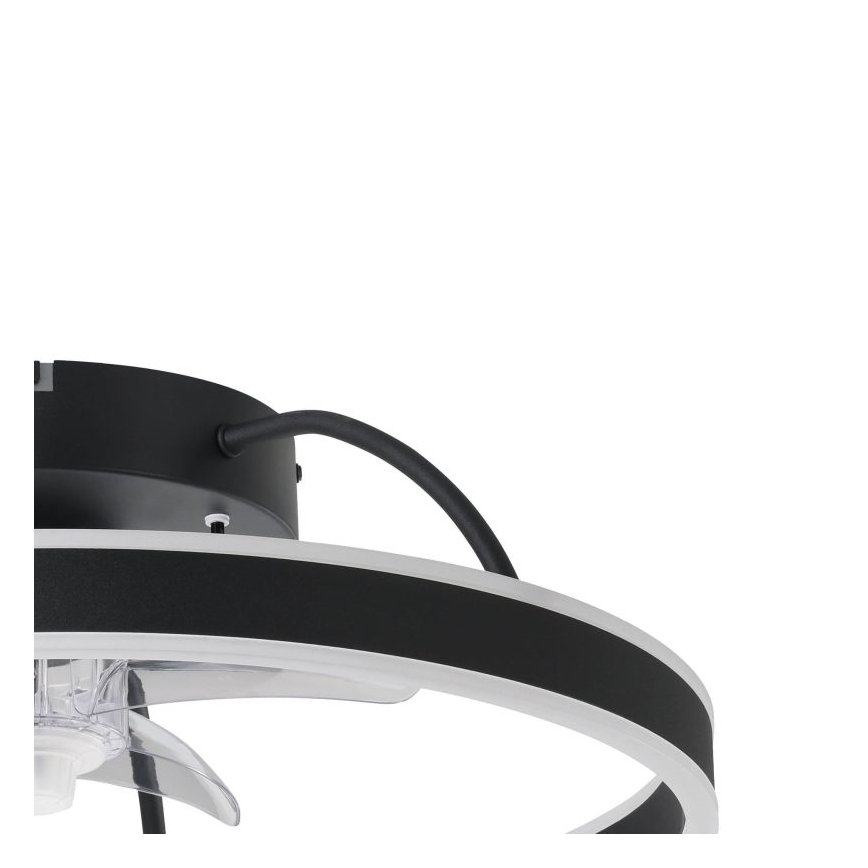 Eglo - reguliuojamas LED RGBW lubinis ventiliatorius LED/36W/230V 3000-6500K juodas + nuotolinis valdymas