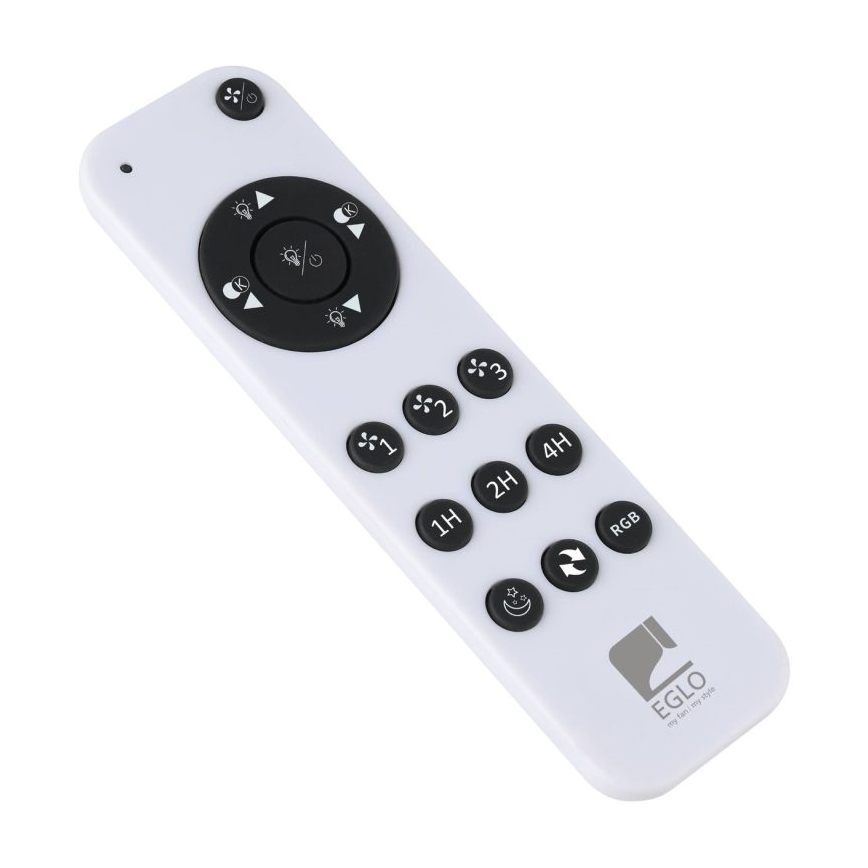 Eglo - reguliuojamas LED RGBW lubinis ventiliatorius LED/36W/230V 3000-6500K juodas + nuotolinis valdymas