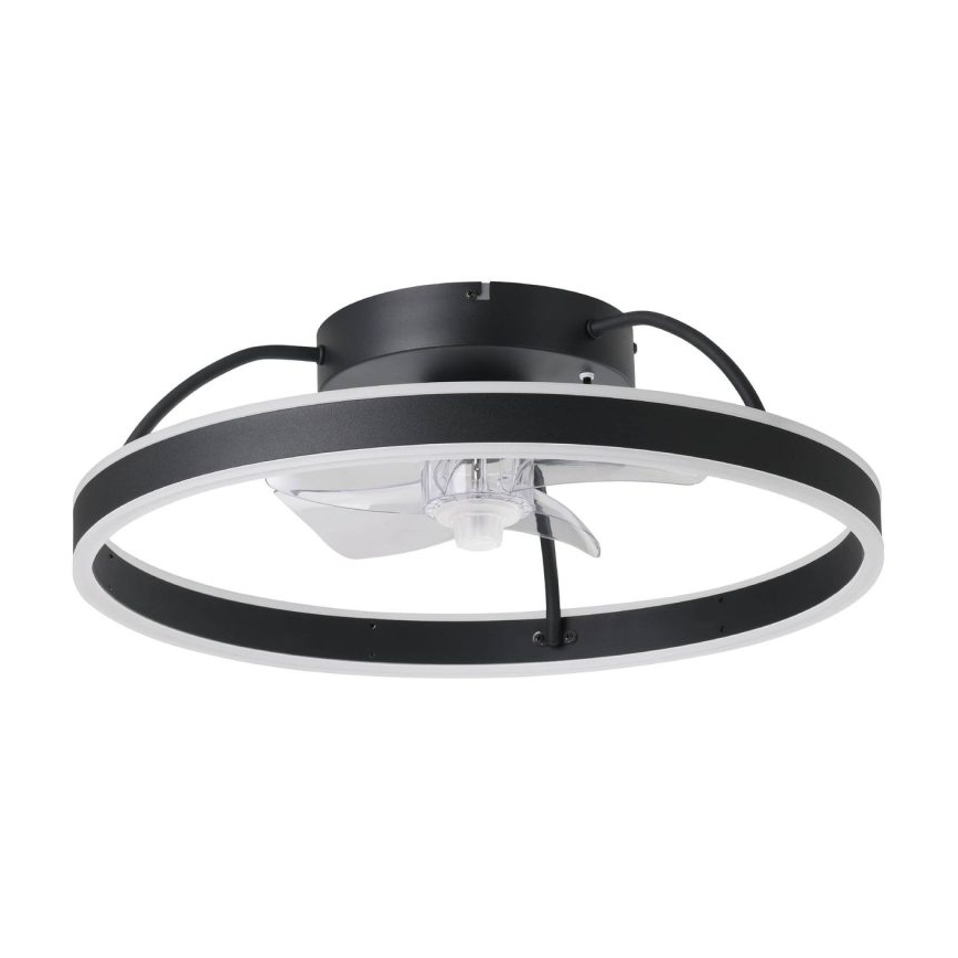 Eglo - LED RGBW dimeriuojamas lubinis ventiliatorius LED/36W/230V 3000–6500K Ø 50 cm juodas + nuotolinis valdymas