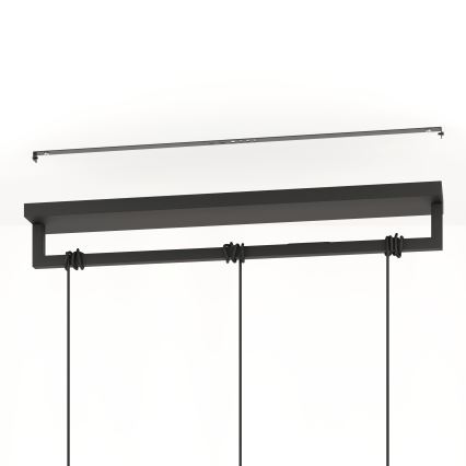 Eglo - Pakabinamas sietynas 3xE27/40W/230V juoda