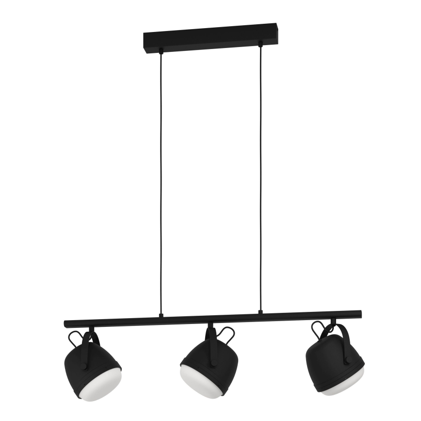 Eglo - Pakabinamas sietynas 3xE27/28W/230V juoda