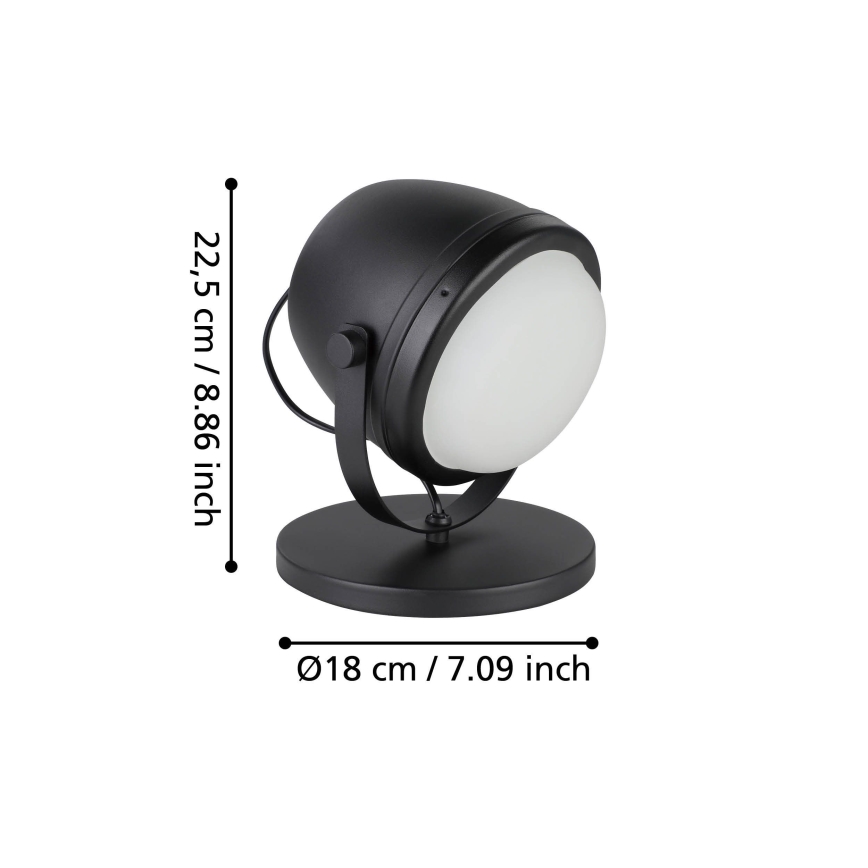 Eglo - Stalinis šviestuvas 1xE27/28W/230V juoda