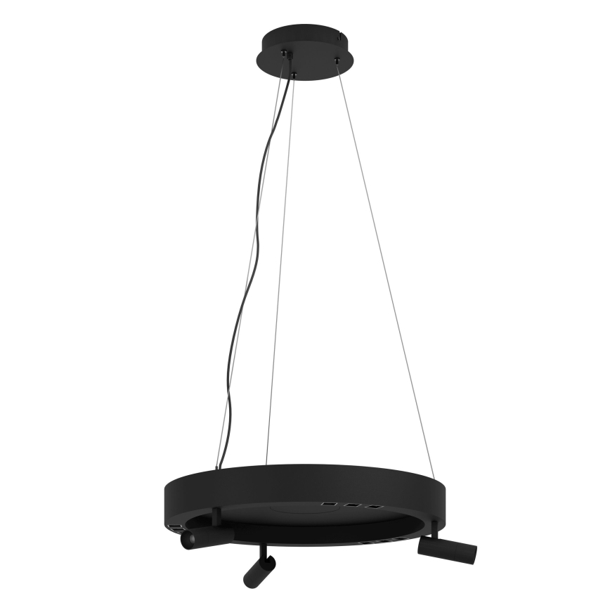 Eglo - LED Reguliuojamas pakabinamas sietynas 3xLED/8W/230V + 3xLED/8,5W 3000K juoda + nuotolinio valdymo pultas